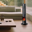 WARMTECH - Radiateur céramique oscillant 2000W avec effet flamme - vignette