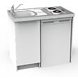 MODERNA - MEUBLE BAS CLASSIK EN MELAMINE BLANC 16MM, 1 PORTE POUR CUISINETTE 120 CM - MEUBLE BAS CLASSIK EN MELAMINE BLANC 16MM, 1 PORTE POUR CUISINETTE 120 CM - vignette