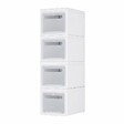 SECURY-T - Boite rangement plastique - Empilables - Avec couvercles  - Blanc - vignette