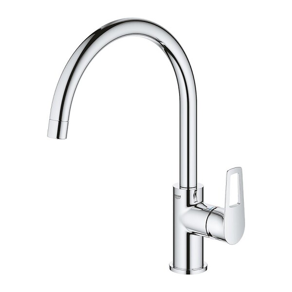 GROHE - Lot de 3 Mitigeurs cuisine Bauloop Bec haut chrome - large