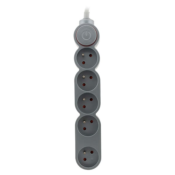 ZENITECH - Bloc Home 5 prises 16A 2P+T câble 3m - Argent - Zenitech - large