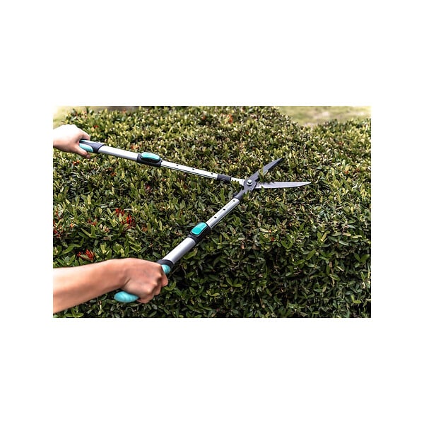 SUAN - Cisaille à haie lame droite - Manche télescopique - Dimensions : 62-80 x 19-25 x 3 cm - large