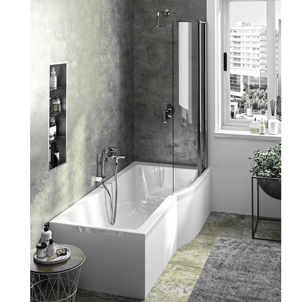 IDEAL STANDARD - IDEAL STANDARD Baignoire Connect air 150 X 80 avec Pare Bain avec volet asymétrique droite - large