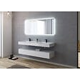 DISTRIBAIN - Meuble de salle de bain AVELLINO-1600 Blanc (sans miroir) - vignette