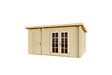 LASITAMAJA - Abri bois BELMONT2 - 34 mm - surface hors tout 14.83m2 - toit plat - vignette
