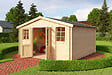 LASITAMAJA - Abri bois WELS 4 - 28 mm - surface hors tout 17,43m2 - double pente - vignette