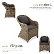 TECTAKE - 2 fauteuils en rotin avec structure en aluminium, coussins d'assise et de dossier inclus marron naturel - vignette