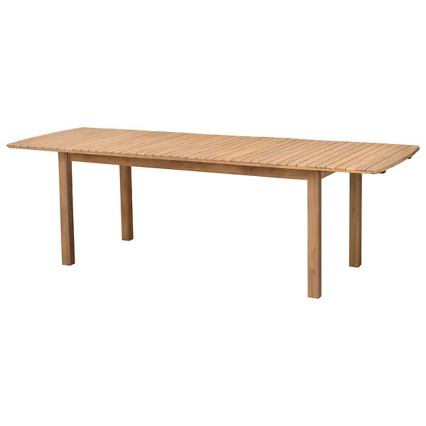 HAPPY GARDEN - Salon de jardin extensible 180/240cm PADAR en acacia 8 places - coussins sable - large