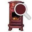UNIVERSAL - Poele à gaz 3,4 KW Rouge Effet poêle à bois Fonte véritable + Tuyau gaz + détendeur butane Provence Sahara - vignette