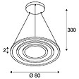 SLV - Suspension LED ONE FLAT Triple SLV - 58W - Ø max. 80cm - 2700/3000K - Laiton - Dimmable Dali - vignette