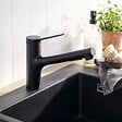HANSGROHE - Robinet de cuisine avec douchette Zesis M33 150 sBox 2 jets noir mat - vignette
