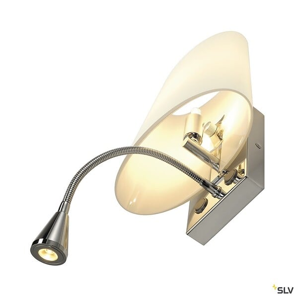 SLV - COUPA FLEX LED applique, chrome, verre satiné, 1xG9 max. 40W, 3W LED - large