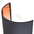SLV - Demi abat-jour rond Fenda SLV - Ø 230mm - H 305mm - Textile - Noir et cuivre - vignette