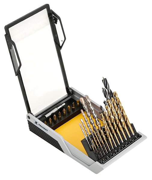 PEUGEOT - Coffret mixte forets-embouts 32 pièces usage intensif - large