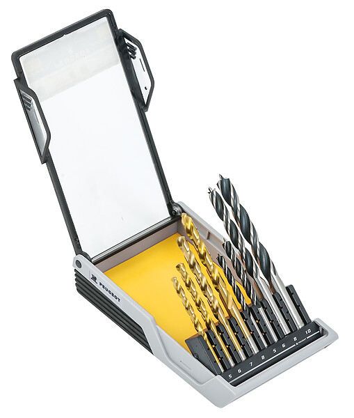 PEUGEOT - Coffret 8 forets mixte bois métal usage intensif - large