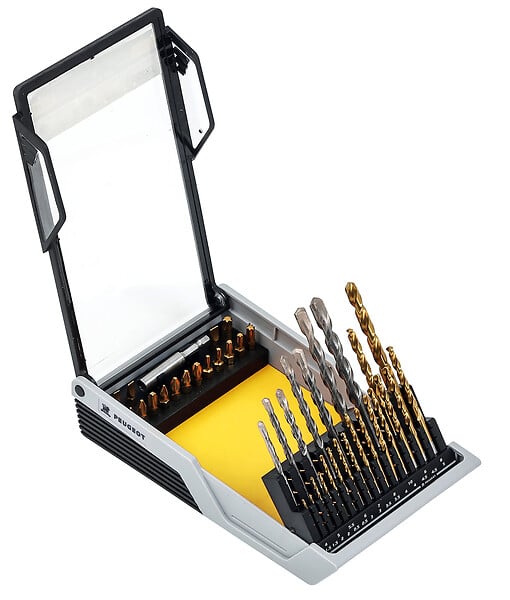 PEUGEOT - Coffret 37 pièces métal-béton-vissage intensif usage intensif - large