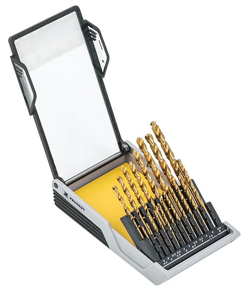 PEUGEOT - Coffret de 19 forets métal HSS usage intensif - Diam.2 à Diam.8mm - large