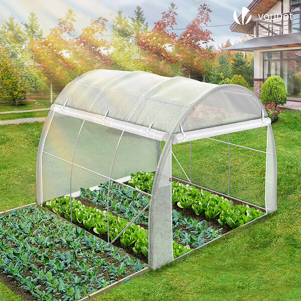 VOUNOT - Serre de jardin Toute Saison 6m2 avec portes laterales - large