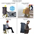 VOUNOT - Chariot de courses pliable avec siege Jaune - vignette