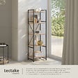 TECTAKE - Etagère bibliothèque MANCHESTER style industriel 47,5 x 34,5 x 151,5 cm Bois clair industriel, Chêne Sonoma - vignette