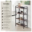 TECTAKE - Etagère bibliothèque LEEDS style industriel 67,5 x 31,5 x 121,5 cm Bois foncé industriel, rustique - vignette