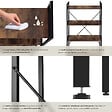 TECTAKE - Etagère bibliothèque LEEDS style industriel 67,5 x 31,5 x 121,5 cm Bois foncé industriel, rustique - vignette