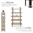 TECTAKE - Etagère bibliothèque GLASGOW style industriel 106 x 34,5 x 179,5 cm Bois clair industriel, Chêne Sonoma - vignette