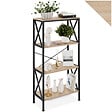 TECTAKE - Etagère Barry 61,5x31,5x133,5cm Bois clair industriel, Chêne Sonoma - vignette