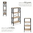 TECTAKE - Etagère Barry 61,5x31,5x133,5cm Bois clair industriel, Chêne Sonoma - vignette