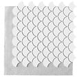 U-TILE - Mosaïque en solid surface 30 x 30 cm - format écaille de poisson blanc pur lisse - vignette