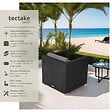 TECTAKE - Fauteuil en rotin Lignano noir - vignette