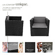 TECTAKE - Fauteuil en rotin Lignano noir - vignette