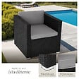 TECTAKE - Fauteuil en rotin Lignano noir - vignette