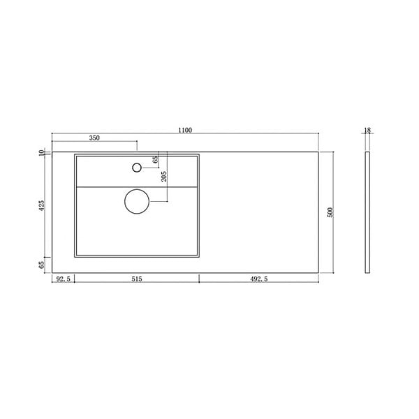 DISTRIBAIN - Meuble de salle de bain MELIZZANO 1100 Bleu saphir - large