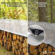 VOUNOT - Bâche de Protection en Polyéthylène resistant et impermeable 180g/m² blanche 3x4m - vignette