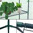 VOUNOT - Serre de jardin avec etageres et bache PE renforcee 135g/m2 143x143x195cm Vert - vignette