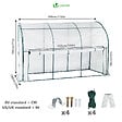VOUNOT - Serre de jardin hivernage murale adossee avec bache PE 300x100x180cm blanc - vignette