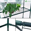 VOUNOT - Serre de jardin avec etageres et bache PE renforcee 135g/m2 143x143x195cm - vignette