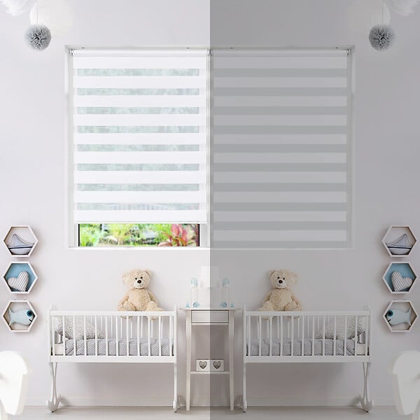 VOUNOT - Store enrouleur jour nuit double 80x150cm Blanc - large