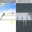 VOUNOT - Auvent de porte marquise 200x80 cm transparent en Polycarbonate anti UV Gris - vignette