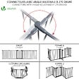 VOUNOT - Barriere de securite GRANDE VERSION 3M 5 panneaux Pre assemble - vignette