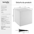 TECTAKE - Lampe cube LUMINOUS CUBE avec ampoule LED et télécommande blanc - vignette