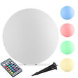 TECTAKE - Lampe boule LUMINOUS GLOBE avec ampoule LED et télécommande blanc - vignette