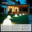 TECTAKE - Lampe boule LUMINOUS GLOBE avec ampoule LED et télécommande blanc - vignette