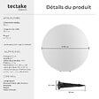 TECTAKE - Lampe boule LUMINOUS GLOBE avec ampoule LED et télécommande blanc - vignette