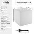 TECTAKE - Lampe cube LUMINOUS CUBE avec ampoule LED et télécommande blanc - vignette