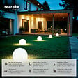 TECTAKE - Lampe boule LUMINOUS GLOBE avec ampoule LED et télécommande blanc - vignette
