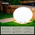TECTAKE - Lampe boule LUMINOUS EYE avec ampoule LED et télécommande blanc - vignette