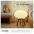 TECTAKE - Lampe boule LUMINOUS EYE avec ampoule LED et télécommande blanc - vignette