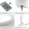 TECTAKE - Pot de fleurs LED LUMINOUS CURVE POT avec télécommande incluse blanc - vignette